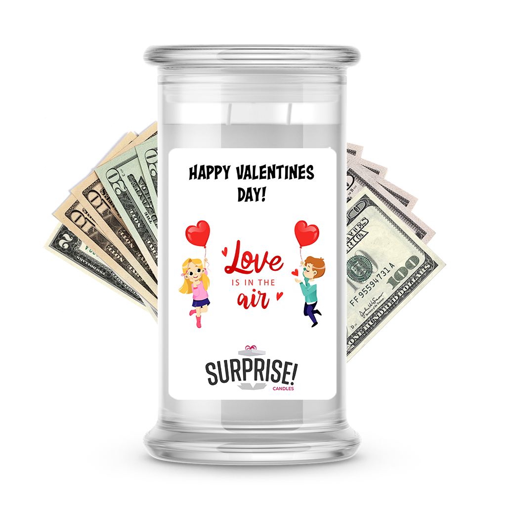Happy Valentine's Day Love in the air| Valentine's Day Surprise Cash Candles