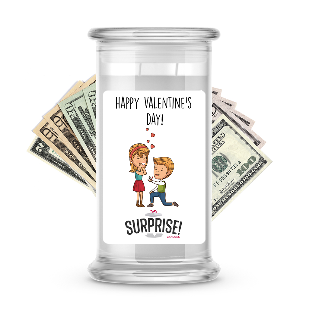 Happy Valentine's Day | Valentine's Day Surprise Cash Candles