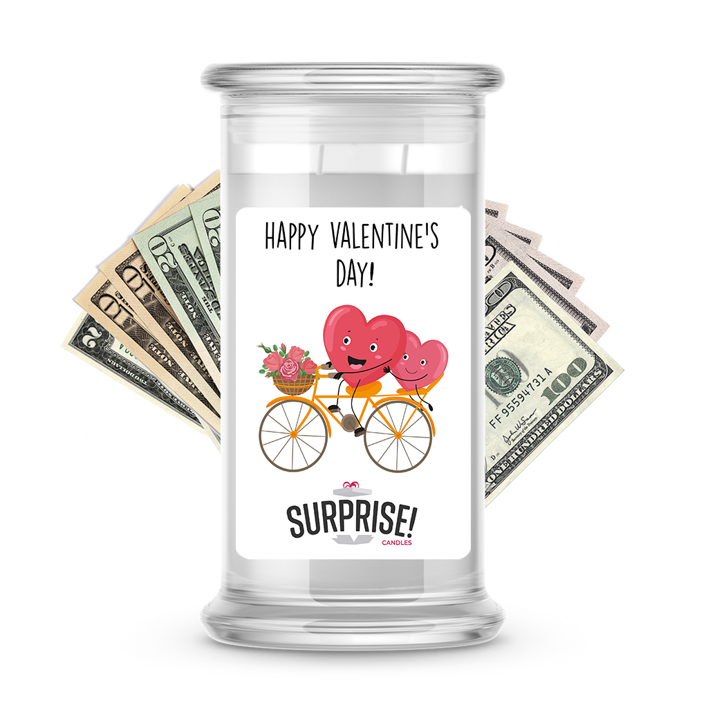 Happy Valentine's Day | Valentine's Day Surprise Cash Candles