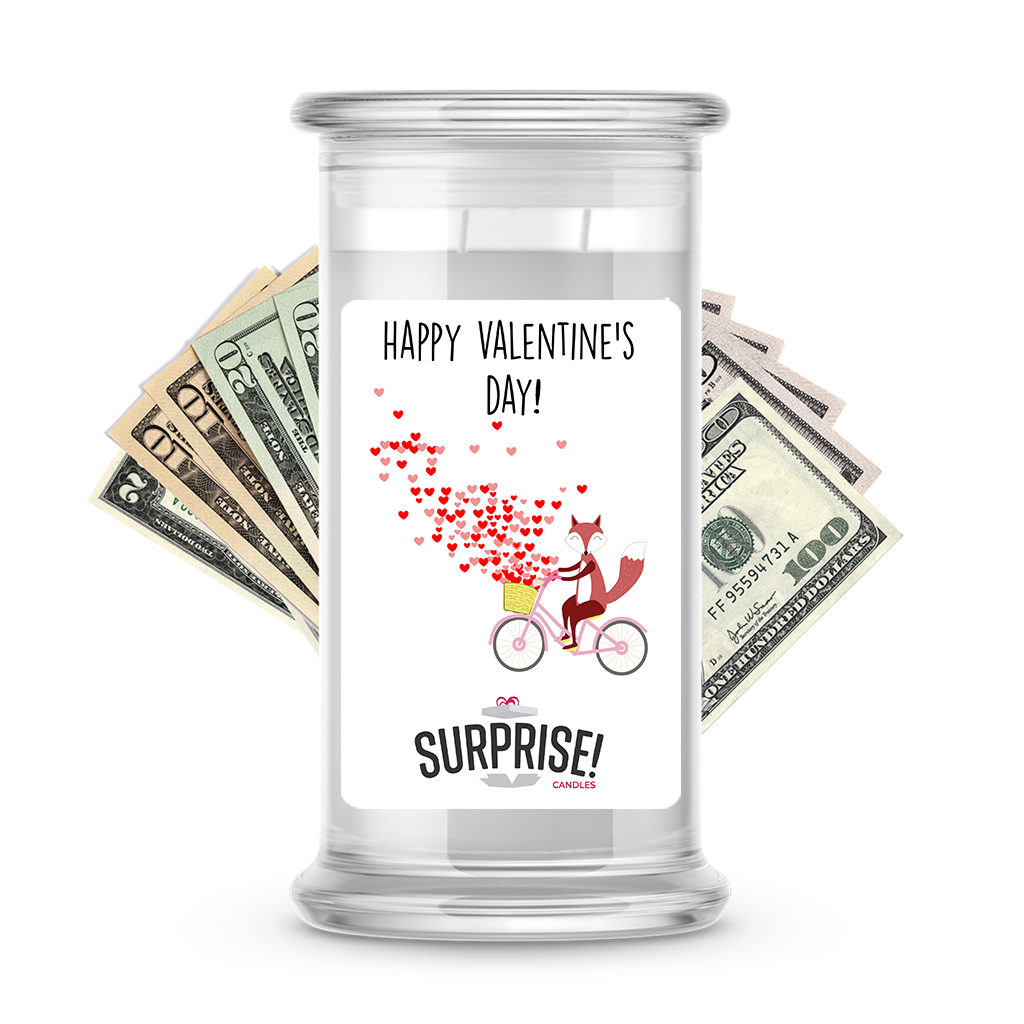 Happy Valentine's Day | Valentine's Day Surprise Cash Candles