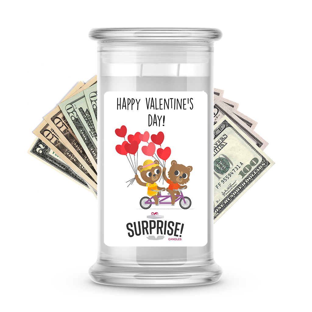 Happy Valentine's Day | Valentine's Day Surprise Cash Candles
