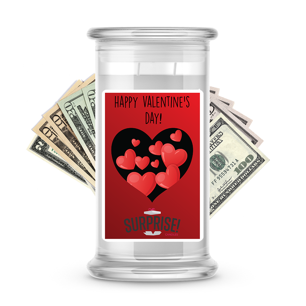 Happy Valentine's Day | Valentine's Day Surprise Cash Candles