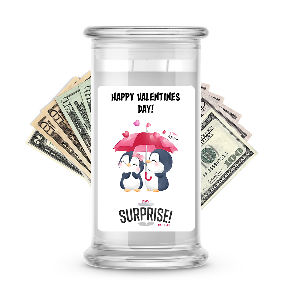 Happy Valentine's Day | Valentine's Day Surprise Cash Candles