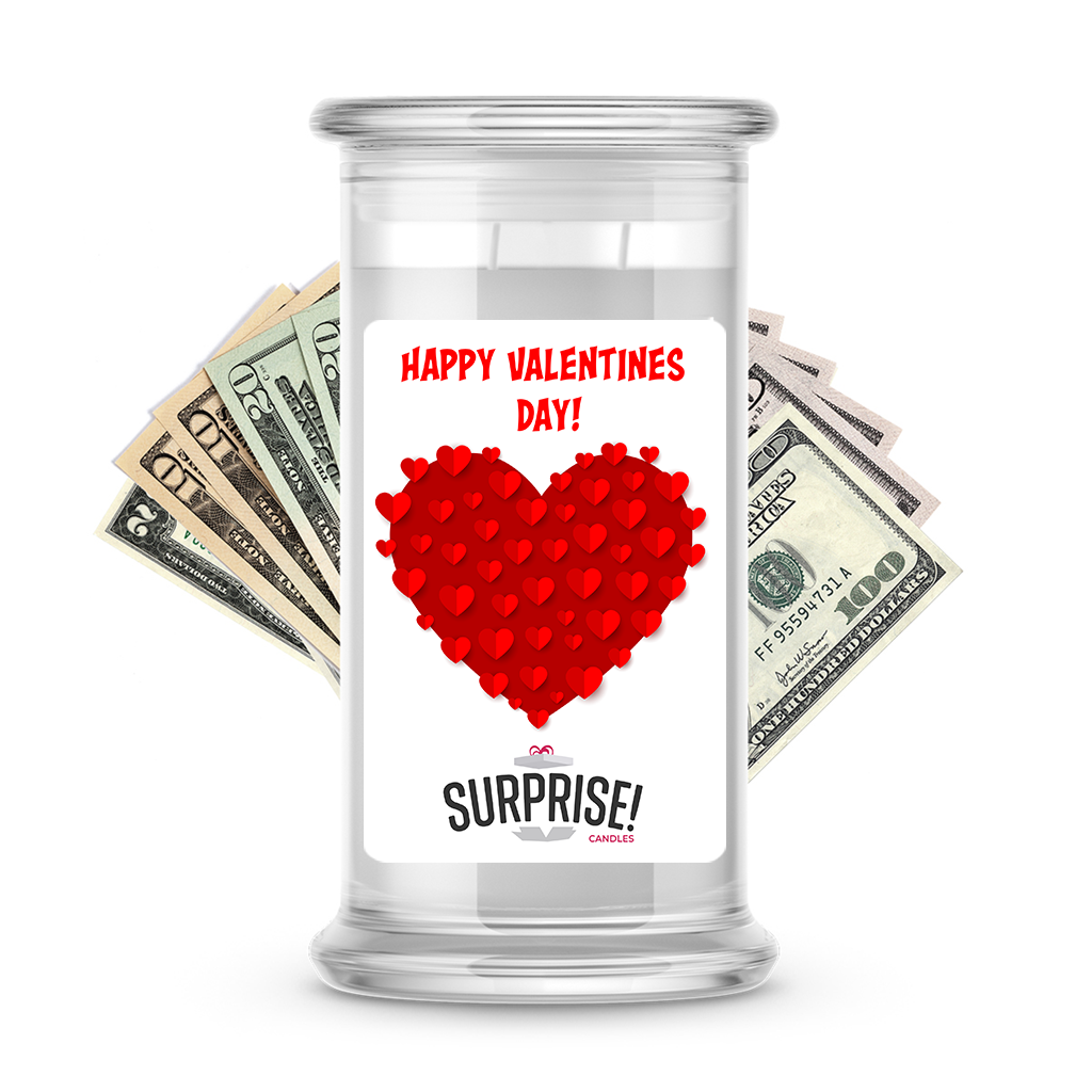 Happy Valentine's Day | Valentine's Day Surprise Cash Candles