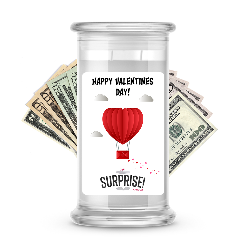 Happy Valentine's Day | Valentine's Day Surprise Cash Candles