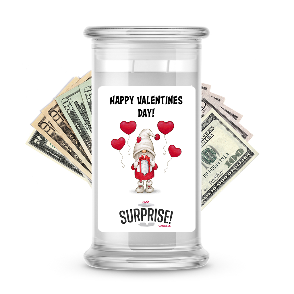 Happy Valentine's Day | Valentine's Day Surprise Cash Candles