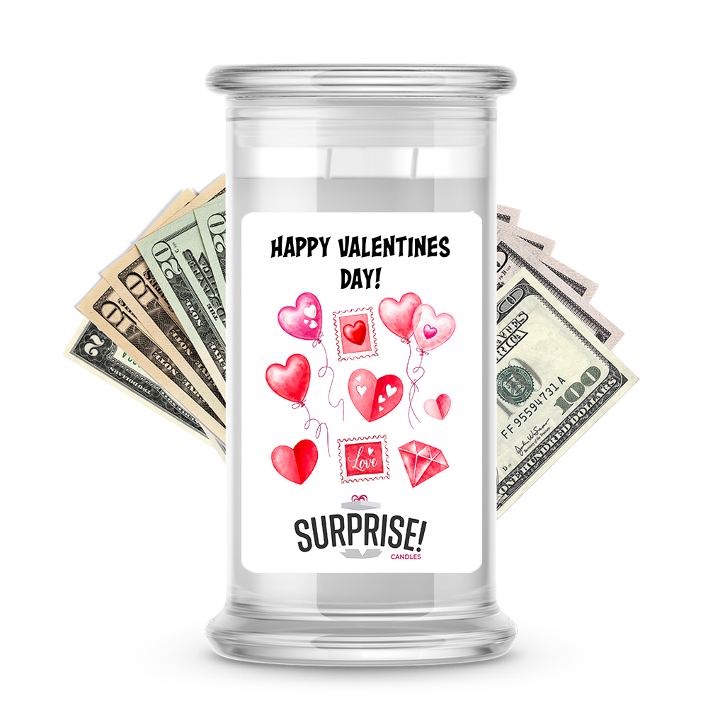 Happy Valentine's Day | Valentine's Day Surprise Cash Candles