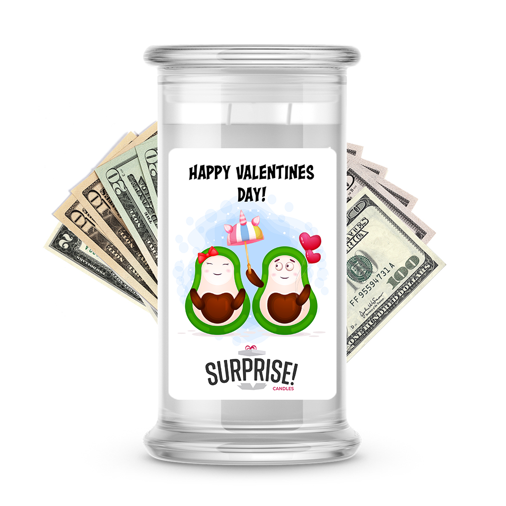 Happy Valentine's Day | Valentine's Day Surprise Cash Candles