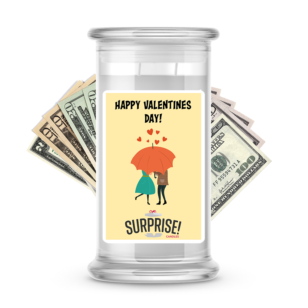 Happy Valentine's Day | Valentine's Day Surprise Cash Candles