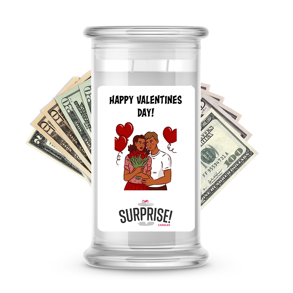 Happy Valentine's Day | Valentine's Day Surprise Cash Candles