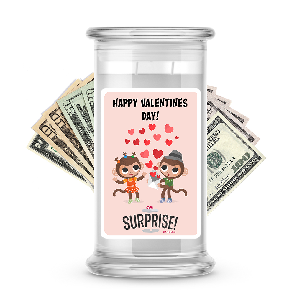 Happy Valentine's Day | Valentine's Day Surprise Cash Candles