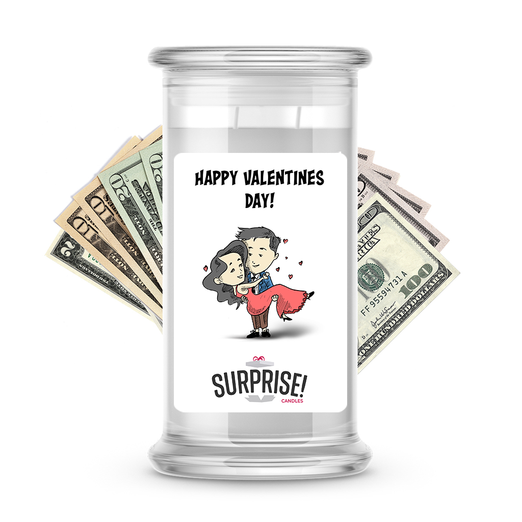 Happy Valentine's Day | Valentine's Day Surprise Cash Candles