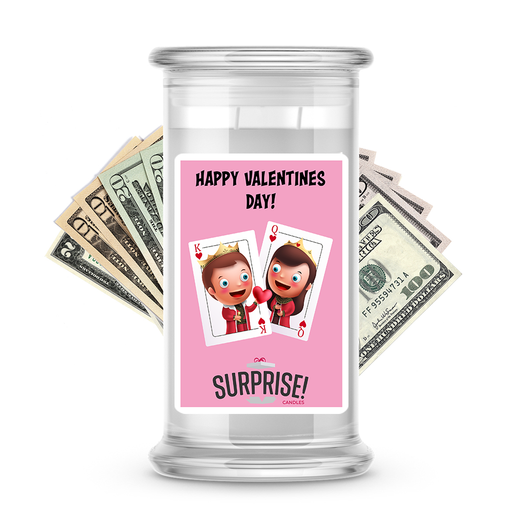 Happy Valentine's Day | Valentine's Day Surprise Cash Candles