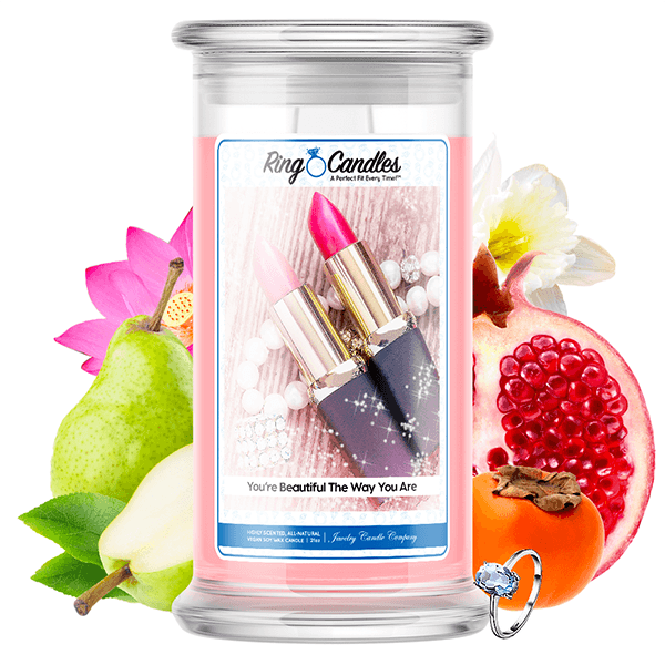 You're Beautiful The Way You Are Ring Candle