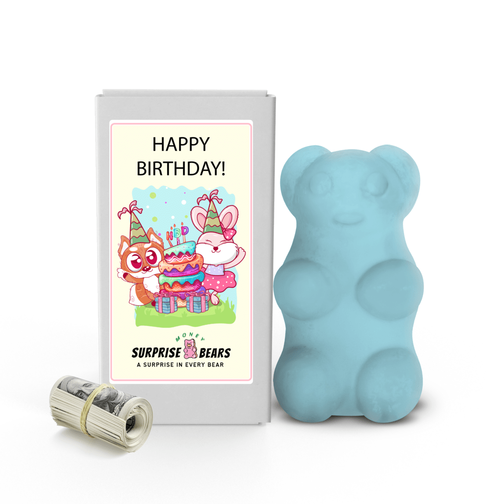 Happy Birthday Cash Surprise Blue Bears