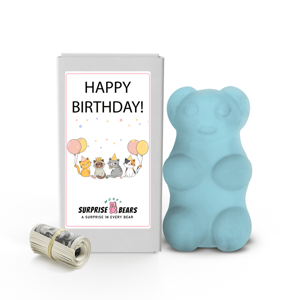 Happy Birthday Cash Surprise Blue Bears