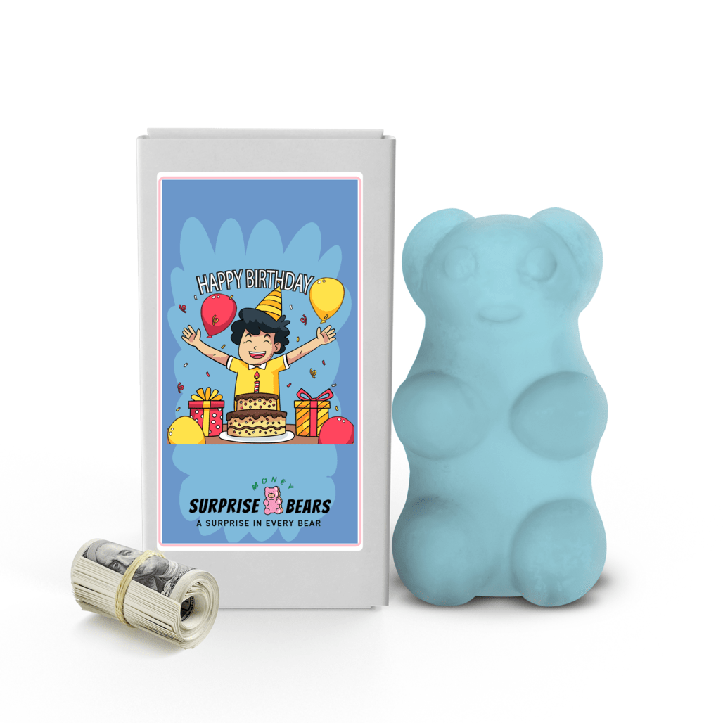 Happy Birthday Cash Surprise Blue Bears