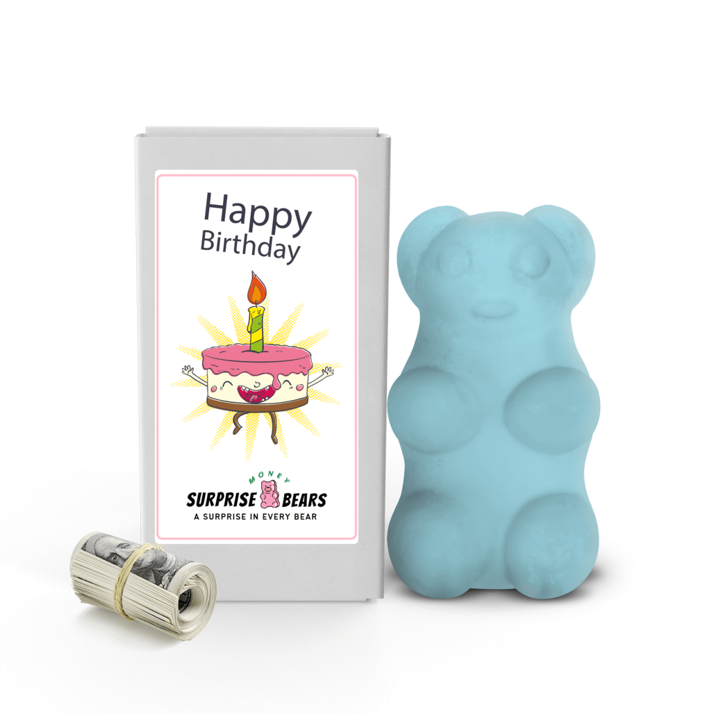 Happy Birthday Cash Surprise Blue Bears