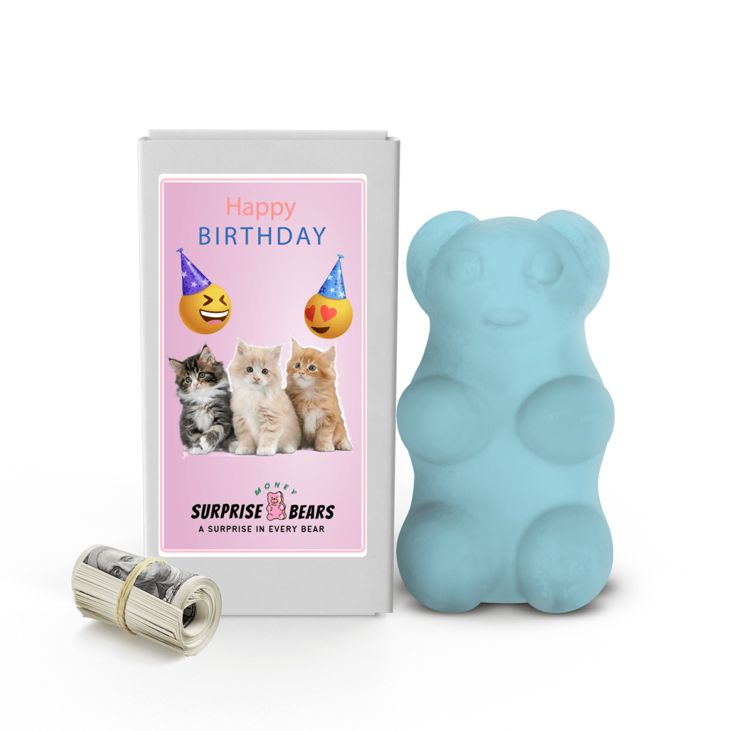Happy Birthday Cash Surprise Blue Bears