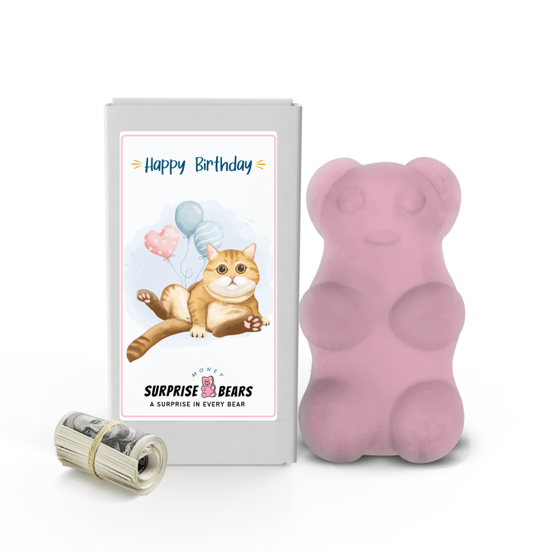 Happy Birthday Cash Surprise Bear
