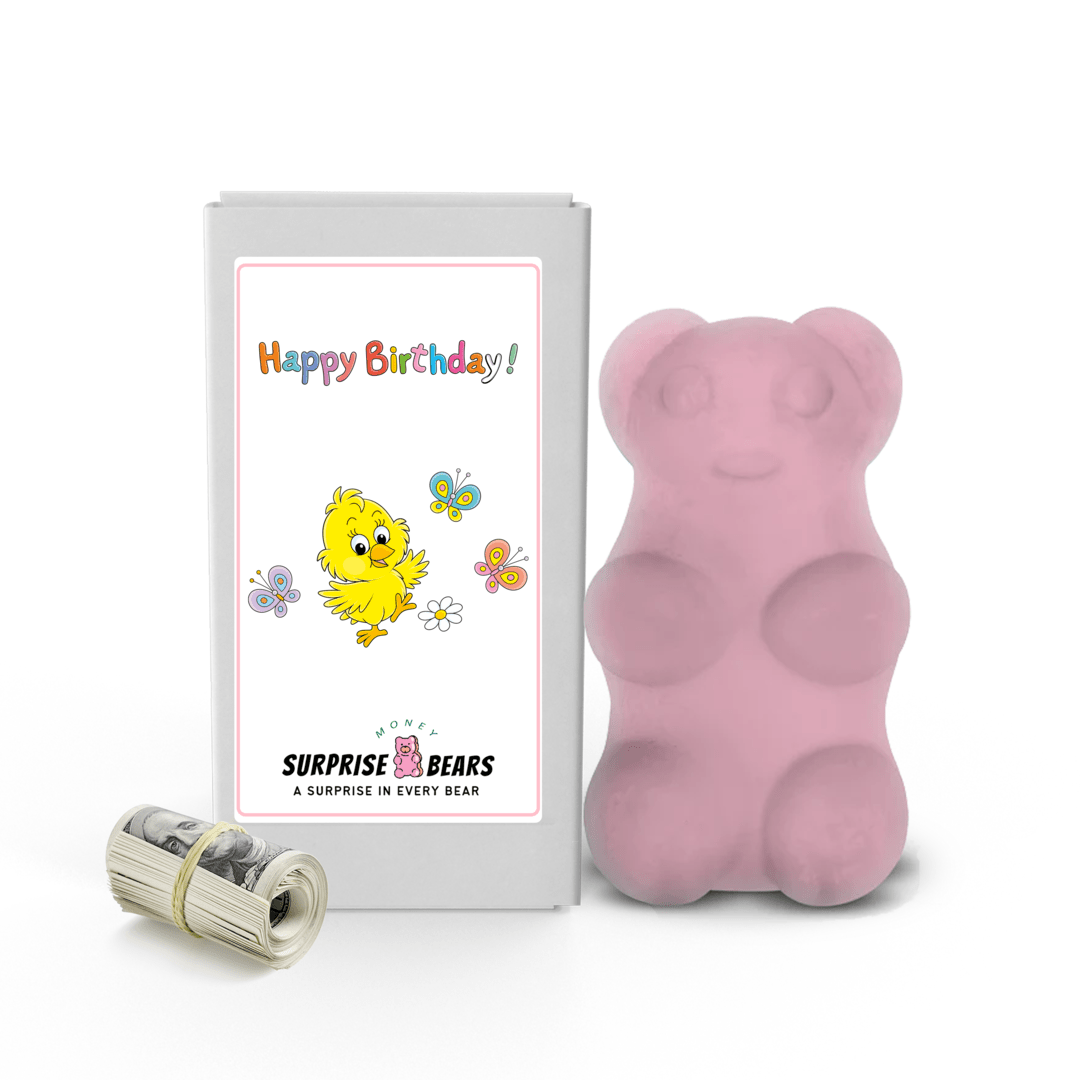 Happy Birthday Cash Surprise Bear