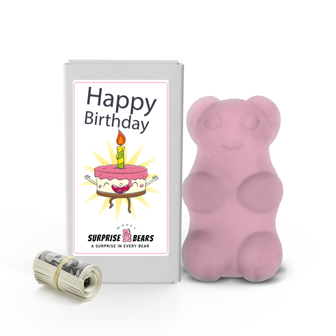 Happy Birthday Cash Surprise Bear