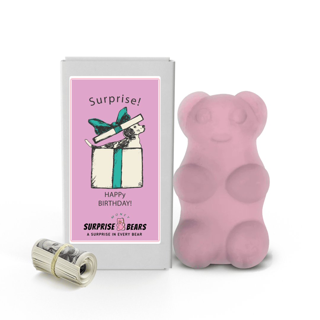 Happy Birthday Cash Surprise Bear