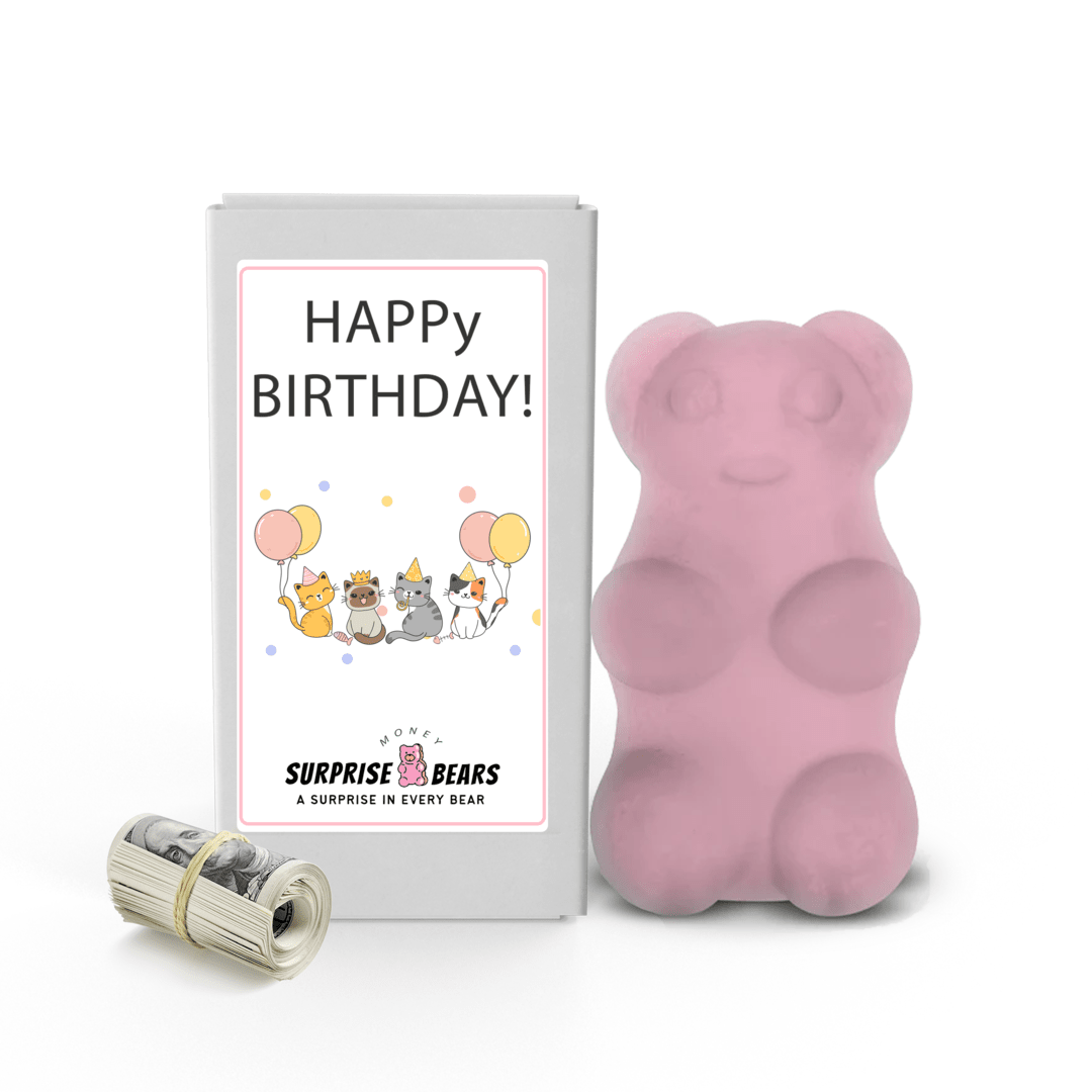 Happy Birthday Cash Surprise Bear