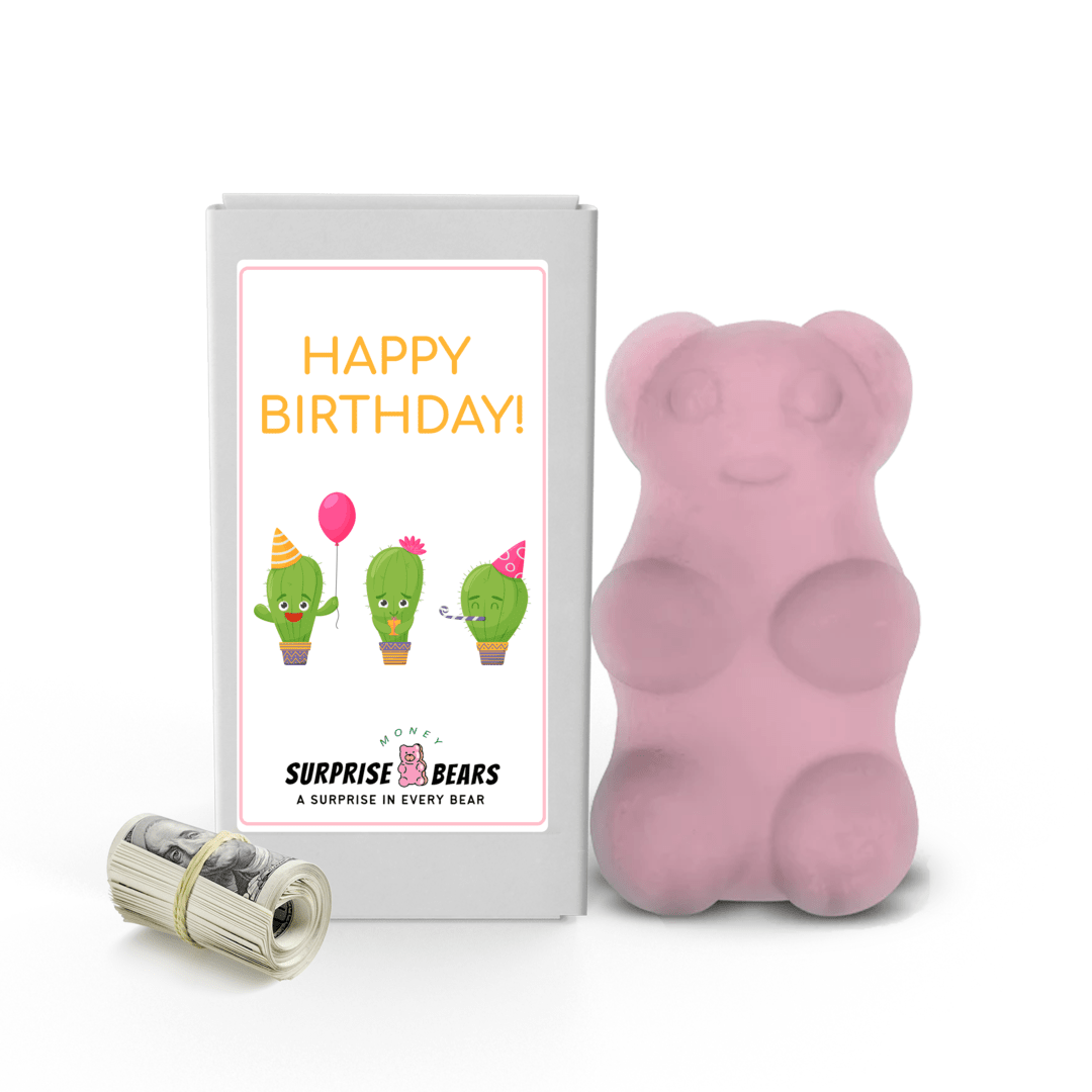 Happy Birthday Cash Surprise Bear