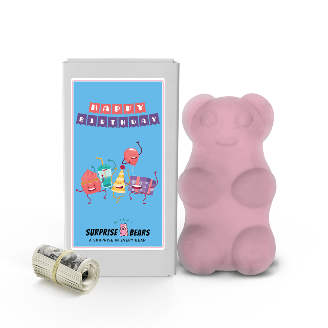 Happy Birthday Cash Surprise Bear