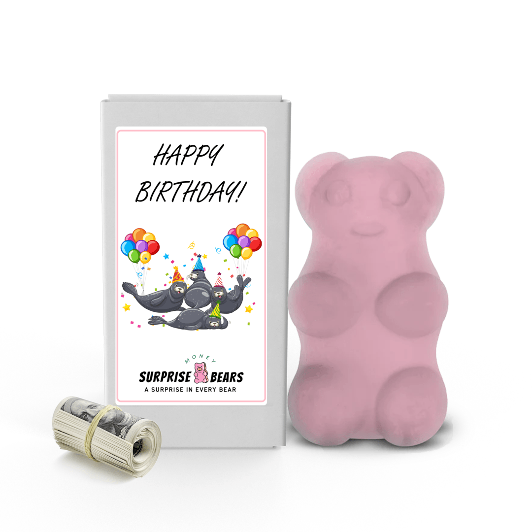 Happy Birthday Cash Surprise Bear