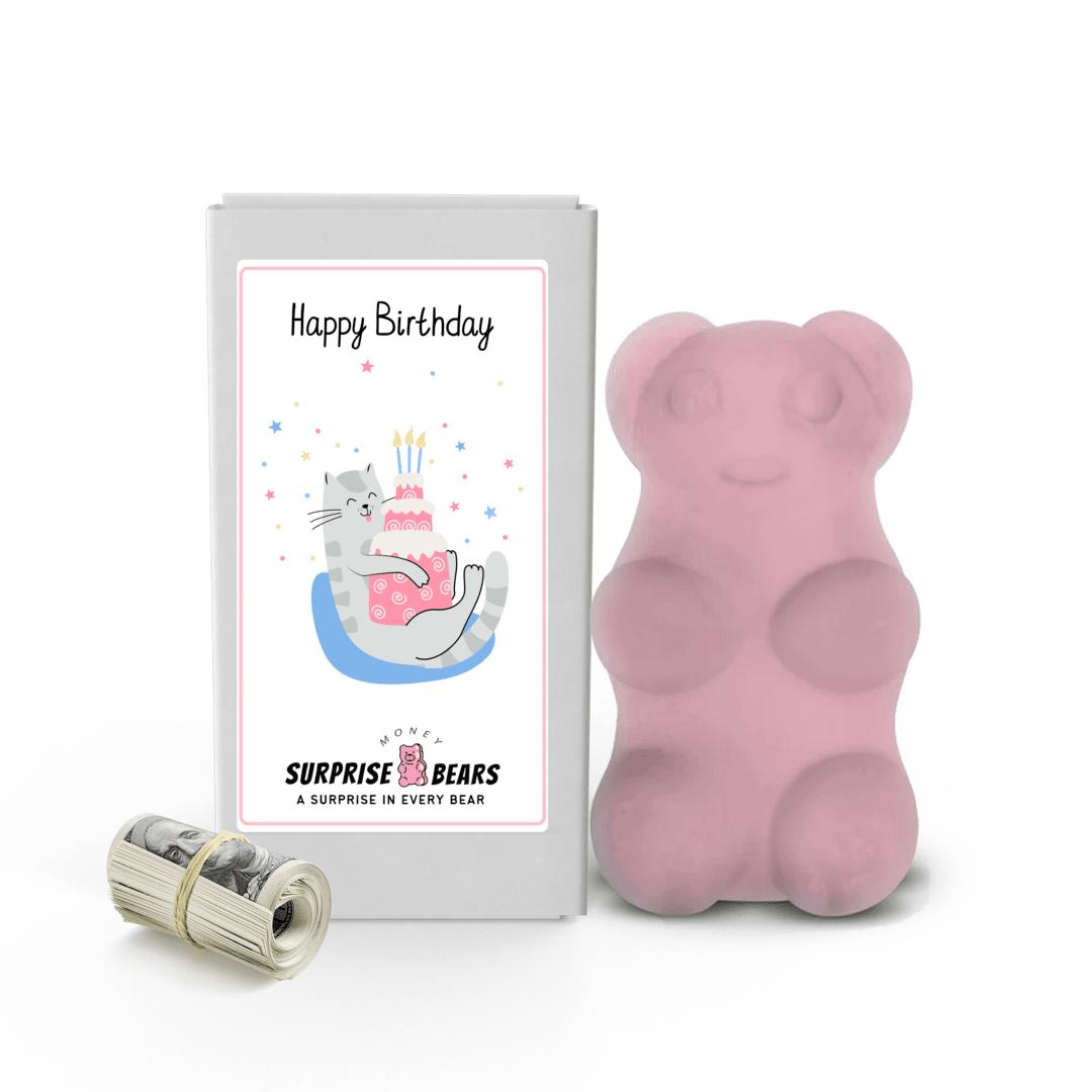 Happy Birthday Cash Surprise Bear