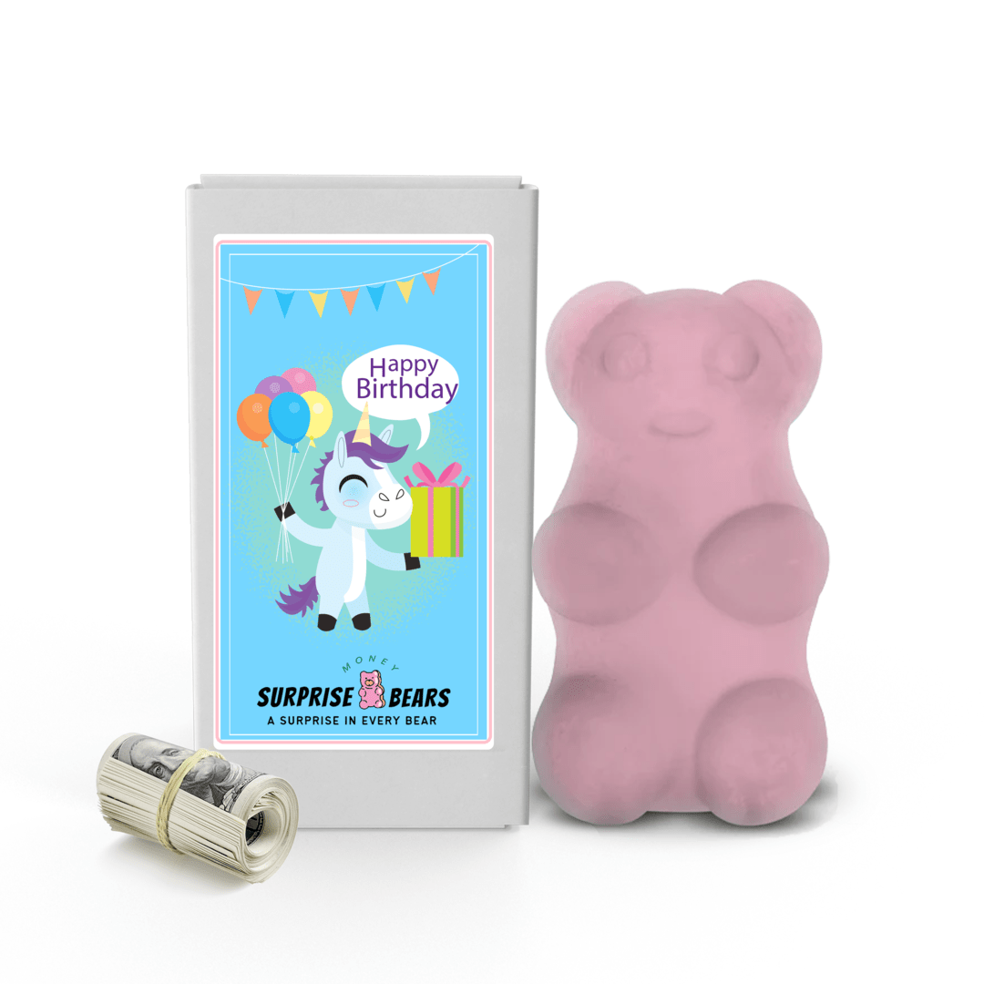 Happy Birthday Cash Surprise Bear