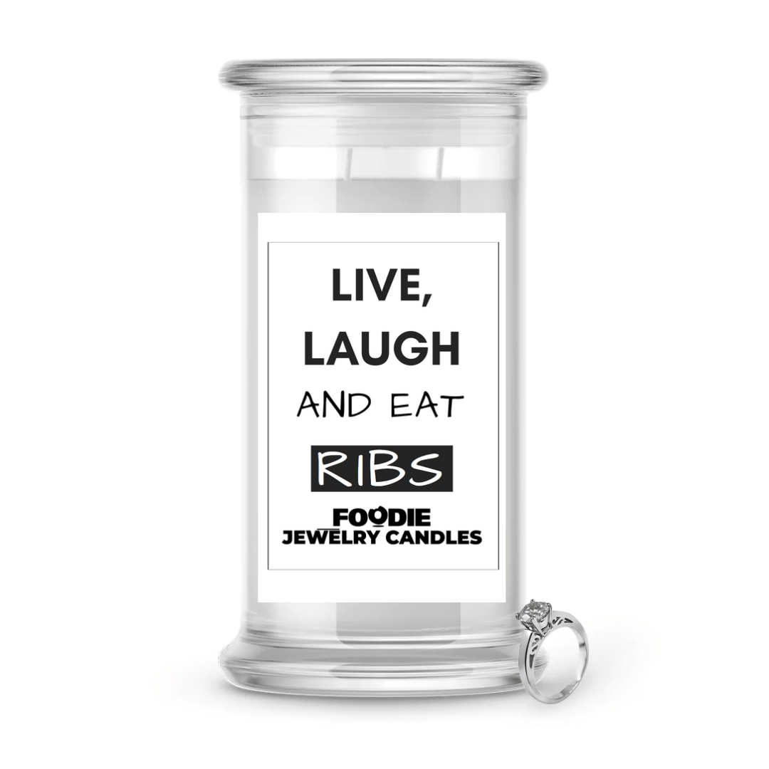 Live, Laugh and Eat Ribs | Foodie Jewelry Candles