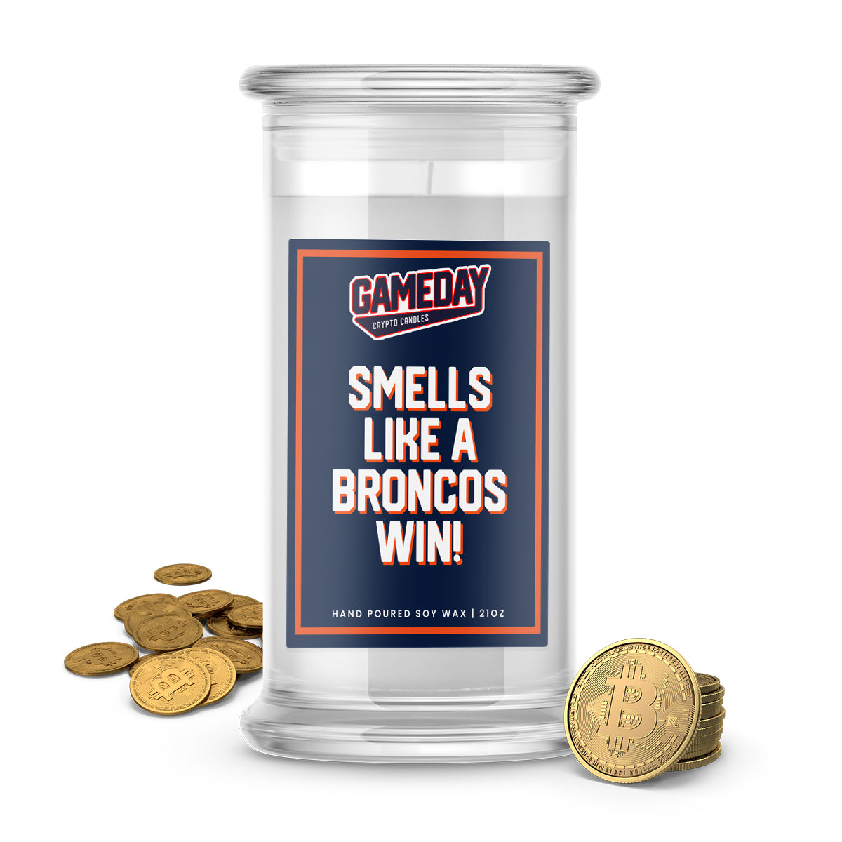 Denver Broncos Game Day Crypto Candle