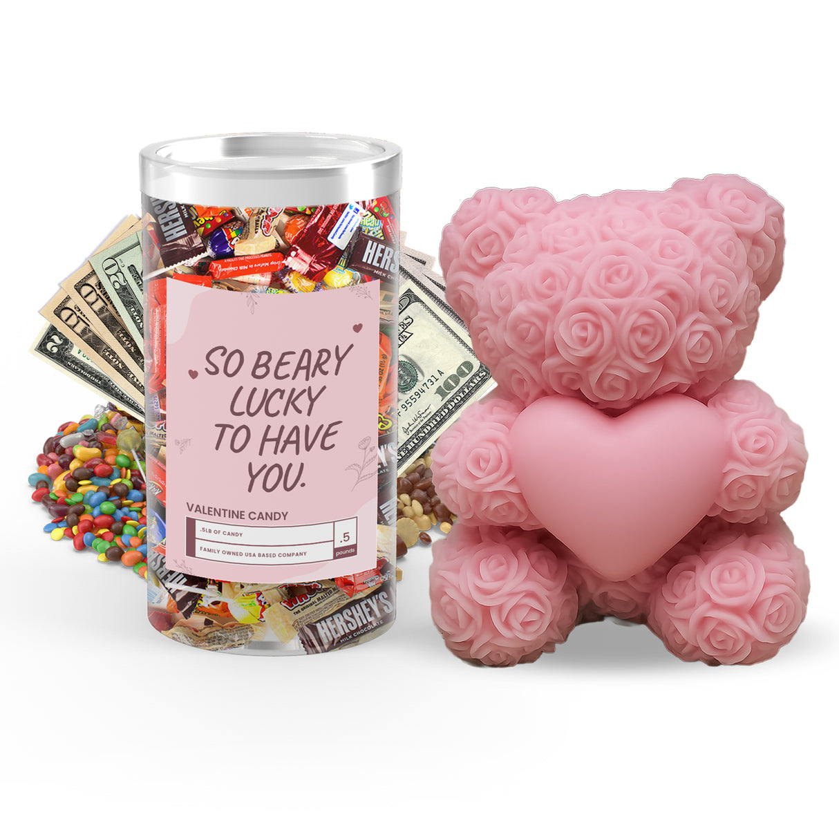 So Beary Lucky To Have You – 4-in-1 Cash Candy And Teddy Bear Cash Wax Melt Bundle