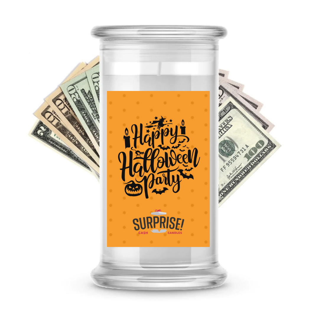 HAPPY HALLOWEEN PARTY HALLOWEEN CASH CANDLE