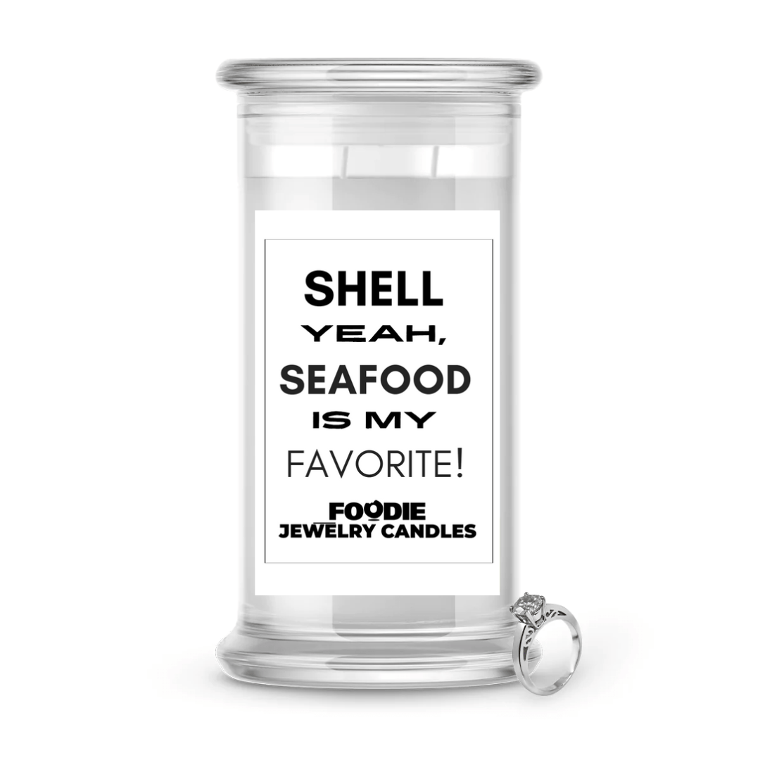 Shell yeah, seafood is my favorite | Foodie Jewelry Candles