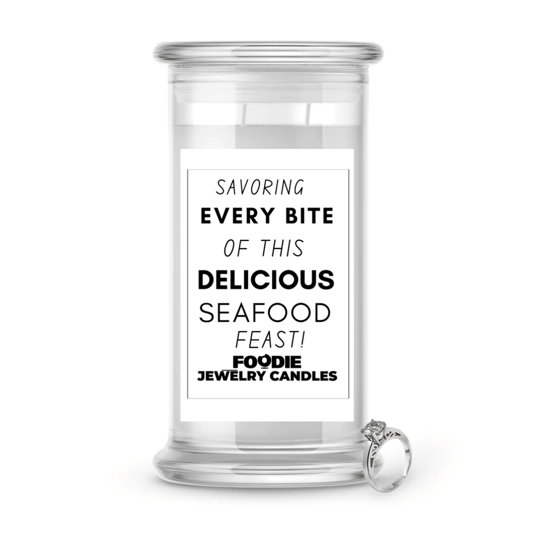 Savoring Every bite of this delicious  seafood  | Foodie Jewelry Candles