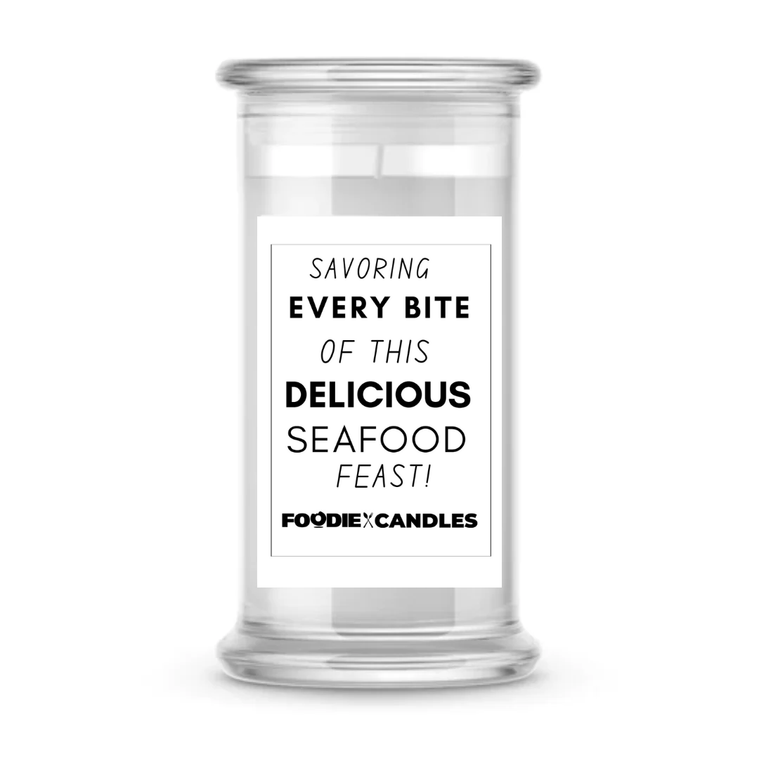 Savoring Every bite of this delicious seafood | Foodie Candles