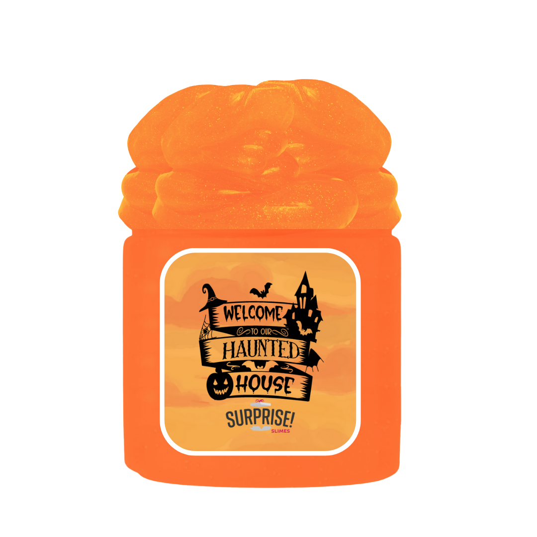 WELCOME TO OUR HAUNTED HOUSE HALLOWEEN SLIME