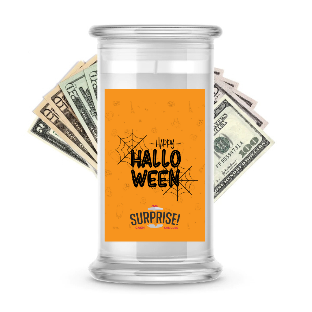 HAPPY HALLOWEEN HALLOWEEN CASH CANDLE
