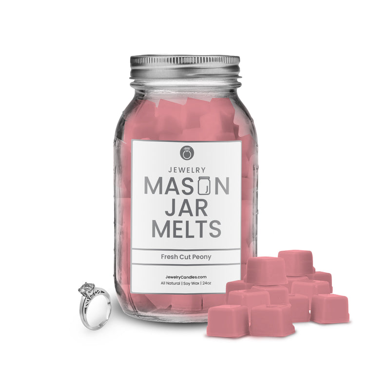 Fresh cut peony | Mason Jar Jewelry Wax Melts