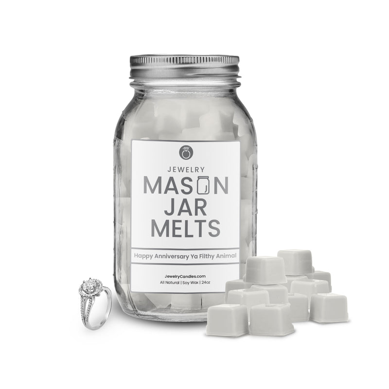 Happy Anniversary ya filthy animal | Mason Jar Jewelry Wax Melts