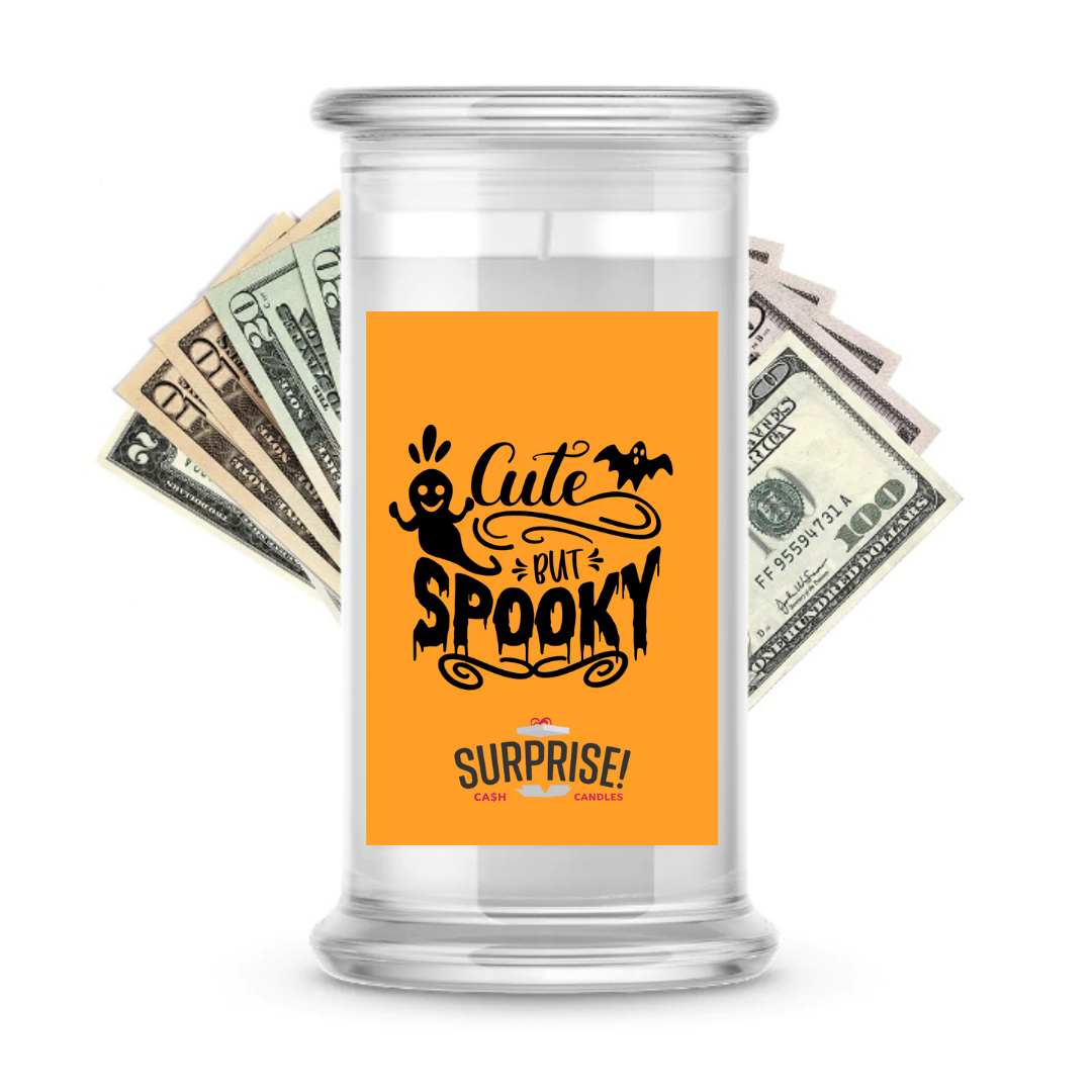 CUTE BUT SPOOKY HALLOWEEN CASH CANDLE