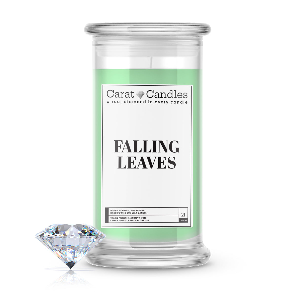 Falling Leaves Diamond Carat Candle – 21 oz Luxury Diamond Candle