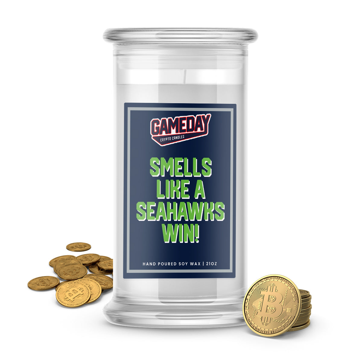 Seattle Seahaws Game Day Crypto Candle