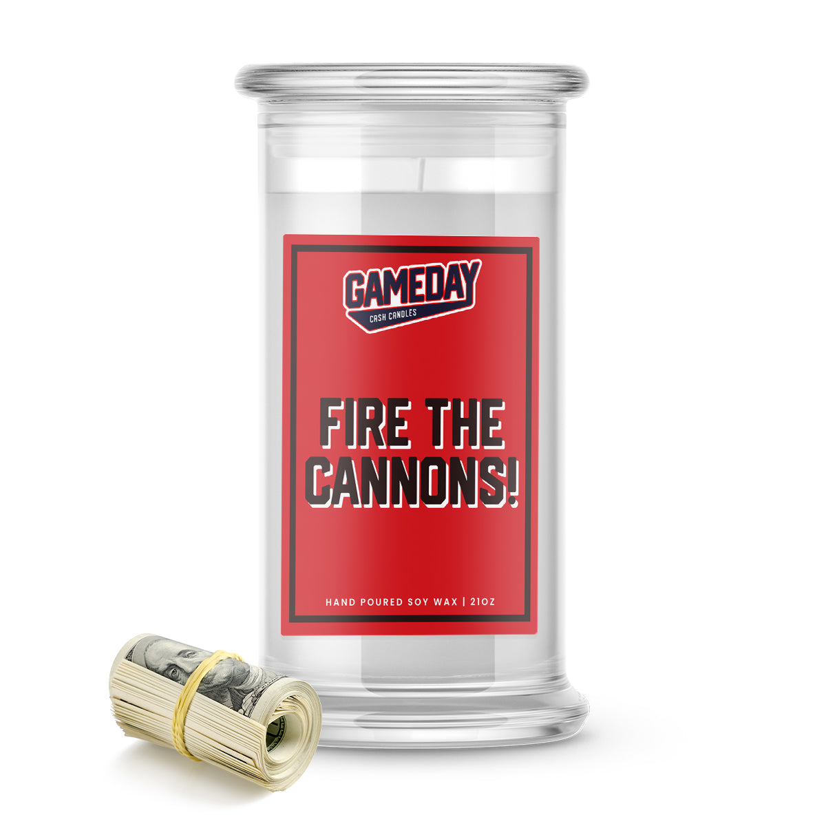 Tampa Bay Buccaneers FIRE THE CANNONS! Cash Candle