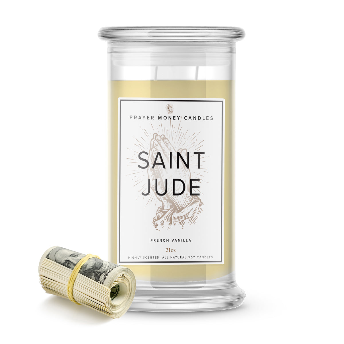 Saint Jude Prayer Candles - French Vanilla Scent