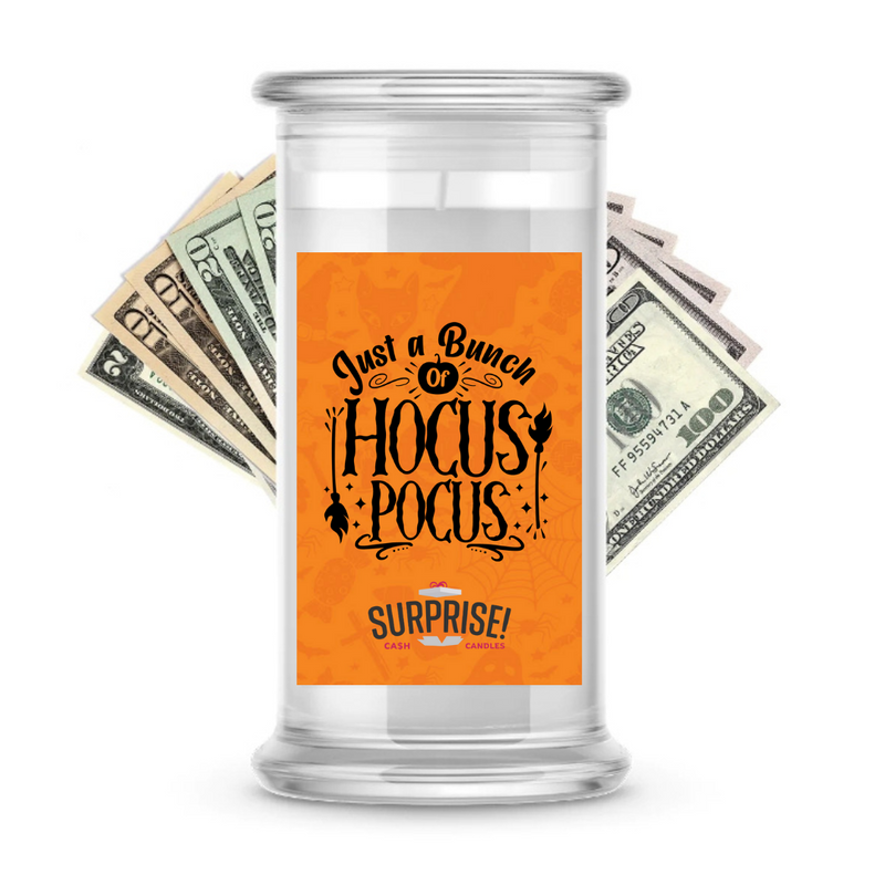JUST A BUNCH OF HOCUS POCUS HALLOWEEN CASH CANDLE